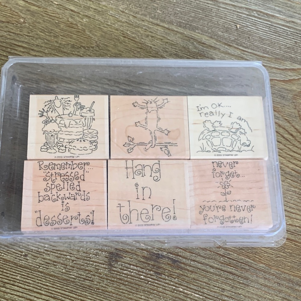 Stampin’ Up! Rubber Stamp Set Hang in There Set of 6